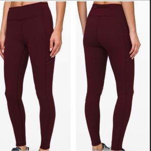 lululemon athletica Burgundy Leggings